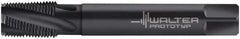 Walter-Prototyp - 1/8-27 NPT, 15° Helix, 3 Flutes, Modified Bottoming Chamfer, Oxide Finish, Cobalt, Spiral Flute Pipe Tap - Right Hand Flute, 0.4331" Shank Diam, 0.5512" Thread Length, 0.3543" Square Size, Series 25460 - Exact Industrial Supply