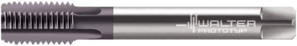 Walter-Prototyp - M8x1.00 Metric Fine 6HX 4 Flute Multilayer TiAlN Finish Solid Carbide Straight Flute Machine Tap - Modified Bottoming, Right Hand Thread, 90mm OAL, 12mm Thread Length, Oversize, Through Coolant - Industrial Tool & Supply