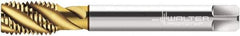 Walter-Prototyp - 1/4-19" BSPP, 4 Flutes, Modified Bottoming Chamfer, TiN Coated, Cobalt British Standard Pipe Tap - 0.4331" Shank Diam, 0.3543" Square Size, Series P2456905 - Exact Industrial Supply