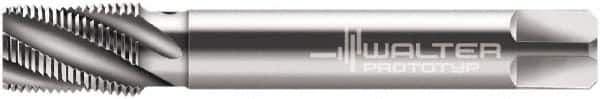 Walter-Prototyp - 1/8-27 NPT, 40° Helix, 3 Flutes, Modified Bottoming Chamfer, Bright Finish, Cobalt, Spiral Flute Pipe Tap - Right Hand Flute, 0.4331" Shank Diam, 0.5512" Thread Length, 0.3543" Square Size, Series 255630 - Industrial Tool & Supply