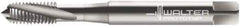 Walter-Prototyp - #8-32 UNC 3 Flute 2B Modified Bottoming Spiral Flute Tap - Cobalt, Bright Finish, 63mm OAL, Right Hand Flute, Right Hand Thread, Series 22410 - Exact Industrial Supply