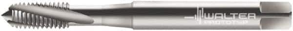 Walter-Prototyp - M4x0.50 Metric Fine 3 Flute 6H Modified Bottoming Spiral Flute Tap - Cobalt, Bright Finish, 63mm OAL, Right Hand Flute, Right Hand Thread, Series 21410 - Industrial Tool & Supply
