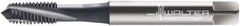 Walter-Prototyp - M5x0.80 Metric 3 Flute 6H Modified Bottoming Spiral Flute Tap - Cobalt, TiCN Finish, 70mm OAL, Right Hand Flute, Right Hand Thread, Series 2041006 - Exact Industrial Supply