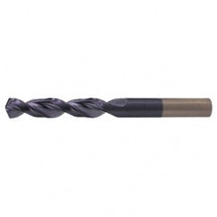 #10 RHS / RHC HSS-CO 8% (M42) 135 Degree Split Point Q-Cobalt Wide Land Parabolic Drill - TiAlN - Industrial Tool & Supply
