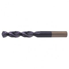 #1 RHS / RHC HSS-CO 8% (M42) 135 Degree Split Point Q-Cobalt Wide Land Parabolic Drill - TiAlN - Industrial Tool & Supply