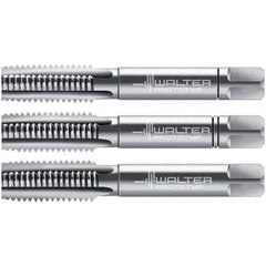 Walter-Prototyp - M12x1.75 Metric, 4 Flute, Modified Bottoming, Plug & Taper, Bright Finish, High Speed Steel Tap Set - Right Hand Cut, 75mm OAL, 63/64" Thread Length, 6H Class of Fit, Series 30060 - Industrial Tool & Supply