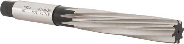 Walter-Titex - 0.7874" Diam, Straight Shank, 100mm Flute, Hand Reamer - Industrial Tool & Supply