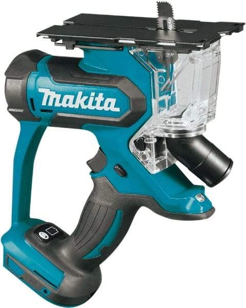 Makita - 18 Volt, 6,000 SPM, 1-3/16" Stroke Length, Lithium-Ion Cordless Jigsaw - 90° Cutting Angle, Series 18V LXT - Industrial Tool & Supply