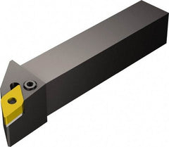 Sandvik Coromant - PDJNR/L, Right Hand Cut, -3° Lead Angle, 25mm Shank Height x 25mm Shank Width, Negative Rake Indexable Turning Toolholder - 150mm OAL, DNMG 11 04 08, DNMG 332 Insert Compatibility, Series T-Max P - Industrial Tool & Supply