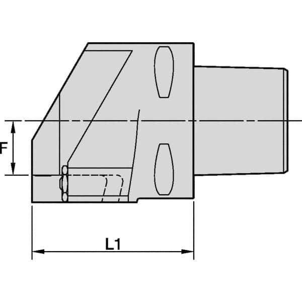 Kennametal - EG-P-GUP, EG-U-GUN, EG-U-GUP, ER-P-GUP, ER-U-GUN, ER-U-GUP Insert, 68.5mm Head Length, Modular Grooving Blade Holder Head - Right Hand Cut, System Size PSC80, Through Coolant, Series Beyond Evolution - Industrial Tool & Supply