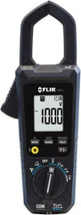FLIR - CM74, CAT IV, Digital True RMS Auto Ranging Clamp Meter with 1.38" Clamp On Jaws - 1000 VAC/VDC, 600 AC/DC Amps, Measures Voltage, Capacitance, Current, Frequency, Resistance - Industrial Tool & Supply