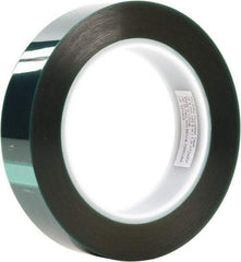 3M - 1-1/2" Wide x 72 Yd Long Green Polyester Film Masking Tape - Series 8992, 3.2 mil Thick - Industrial Tool & Supply