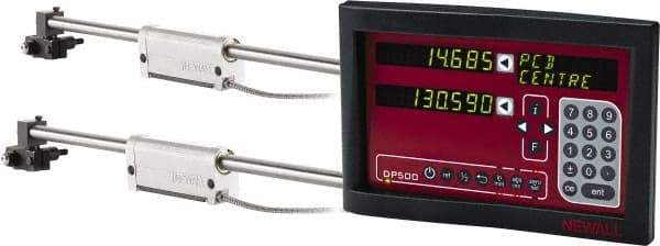 Newall - 2 Axis, 6" X-Axis Travel, 40" Z-Axis Travel, Lathe DRO System - 0.001mm/0.002mm Resolution, 0.0004" Accuracy, LED Display - Industrial Tool & Supply