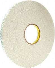 3M - 3/4" x 5 Yd Acrylic Adhesive Double Sided Tape - 0.06" Thick, Urethane Foam Liner, Series 4026W - Industrial Tool & Supply
