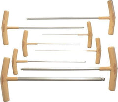 Paramount - 8 Piece T-Handle Cushion Grip Ball End Hex Key Set - Hex Range 2 to 10mm, Protanium High Torque Steel - Industrial Tool & Supply