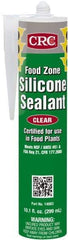 CRC - 10.1 oz Cartridge Clear Hydroxy-Terminated Polydimethylsiloxane/Silica Food Grade Silicone Sealant - -70 to 400°F Operating Temp, 60 min Tack Free Dry Time, 24 hr Full Cure Time - Industrial Tool & Supply