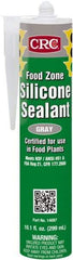 CRC - 10.1 oz Cartridge Gray Hydroxy-Terminated Polydimethylsiloxane/Silica Food Grade Silicone Sealant - -70 to 400°F Operating Temp, 60 min Tack Free Dry Time, 24 hr Full Cure Time - Industrial Tool & Supply