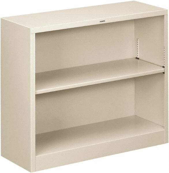 Hon - 2 Shelf, 29" High x 34-1/2" Wide Bookcase - 11-1/2" Deep, Steel, Light Gray - Industrial Tool & Supply