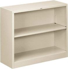 Hon - 2 Shelf, 29" High x 34-1/2" Wide Bookcase - 11-1/2" Deep, Steel, Light Gray - Industrial Tool & Supply
