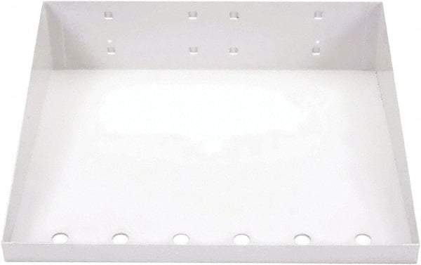 Triton - 12" Long White Pegboard Shelf - For Use with Garment Hangers - Industrial Tool & Supply