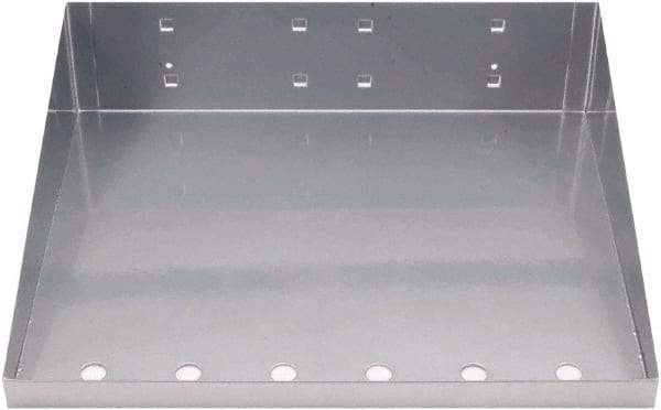 Triton - 12" Long Silver Pegboard Shelf - For Use with Garment Hangers - Industrial Tool & Supply