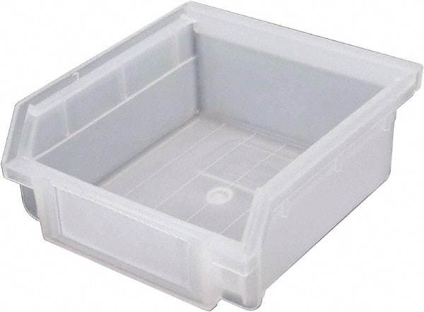 Triton - 6 Lb. Load Capacity, 4-3/8" Deep, Translucent Polyethylene Hopper Shelf Bin - 2" High x 4-3/16" Wide x 4-3/8" Long - Industrial Tool & Supply