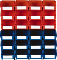 Triton - 70 Lb. Load Capacity, 7-3/8" Deep, Multi-Colored Polypropylene Bin System - 3" High x 4-1/8" Wide x 7-3/8" Long - Industrial Tool & Supply