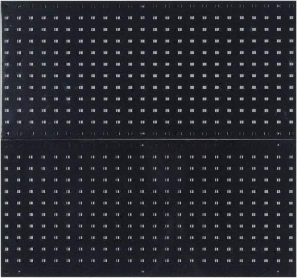 Triton - 18" Wide x 36" High Industrial Steel Tool Peg Board System - 2 Panels, Steel with Epoxy Coating, Black - Industrial Tool & Supply