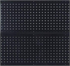 Triton - 18" Wide x 36" High Industrial Steel Tool Peg Board System - 2 Panels, Steel with Epoxy Coating, Black - Industrial Tool & Supply
