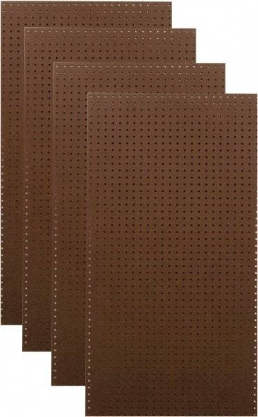 Triton - 24" Wide x 48" High Peg Board Storage Board - 4 Panels, Hardboard, Brown - Industrial Tool & Supply