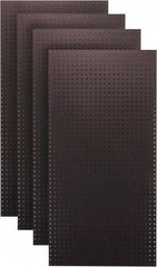 Triton - 24" Wide x 48" High Peg Board Storage Board - 4 Panels, Hardboard, Black - Industrial Tool & Supply