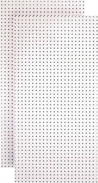 Triton - 24" Wide x 48" High Peg Board Storage Board - 2 Panels, Hardboard, White - Industrial Tool & Supply
