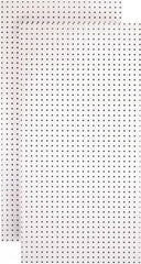 Triton - 24" Wide x 48" High Peg Board Storage Board - 2 Panels, Hardboard, White - Industrial Tool & Supply