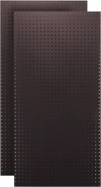 Triton - 24" Wide x 48" High Peg Board Storage Board - 2 Panels, Hardboard, Black - Industrial Tool & Supply