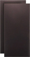 Triton - 24" Wide x 48" High Peg Board Storage Board - 2 Panels, Hardboard, Black - Industrial Tool & Supply