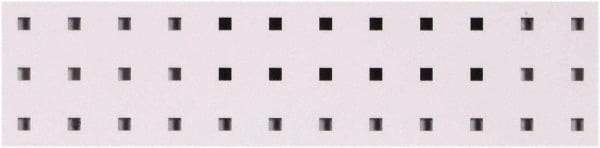 Triton - 18" Wide x 4-1/2" High Peg Board Strip - 1 Panel, Steel with Epoxy Coating, White - Industrial Tool & Supply