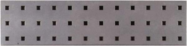 Triton - 18" Wide x 4-1/2" High Peg Board Strip - 1 Panel, Steel with Epoxy Coating, Silver - Industrial Tool & Supply