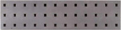 Triton - 18" Wide x 4-1/2" High Peg Board Strip - 1 Panel, Steel with Epoxy Coating, Silver - Industrial Tool & Supply
