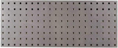 Triton - 30" Wide x 12" High Peg Board Strip - 1 Panel, Steel with Epoxy Coating, Silver - Industrial Tool & Supply