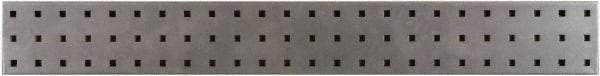 Triton - 36" Wide x 4-1/2" High Peg Board Strip - 1 Panel, Steel with Epoxy Coating, Silver - Industrial Tool & Supply