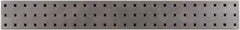Triton - 36" Wide x 4-1/2" High Peg Board Strip - 1 Panel, Steel with Epoxy Coating, Silver - Industrial Tool & Supply