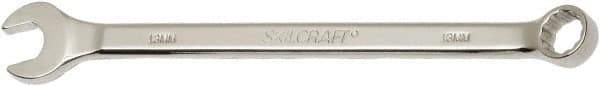 Ability One - 13mm 12 Point Combination Wrench - 15° Offset Angle, Steel, Chrome Finish - Industrial Tool & Supply