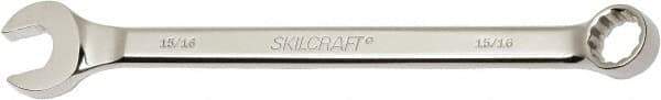 Ability One - 5/16" 12 Point Combination Wrench - 15° Offset Angle, Steel, Chrome Finish - Industrial Tool & Supply
