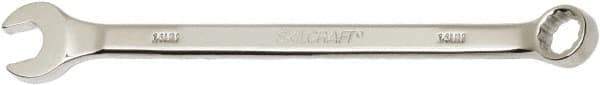 Ability One - 14mm 12 Point Combination Wrench - 15° Offset Angle, Steel, Chrome Finish - Industrial Tool & Supply
