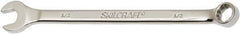 Ability One - 1/2" 12 Point Combination Wrench - 15° Offset Angle, Steel, Chrome Finish - Industrial Tool & Supply