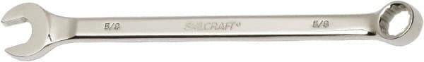 Ability One - 5/8" 12 Point Combination Wrench - 15° Offset Angle, Steel, Chrome Finish - Industrial Tool & Supply