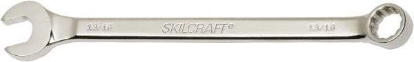 Ability One - 13/16" 12 Point Combination Wrench - 15° Offset Angle, Steel, Chrome Finish - Industrial Tool & Supply