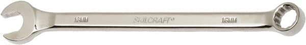 Ability One - 16mm 12 Point Combination Wrench - 15° Offset Angle, Steel, Chrome Finish - Industrial Tool & Supply
