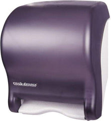 PRO-SOURCE - Hands Free, Plastic Paper Towel Roll Cabinet - 1 Roll 8", Black - Industrial Tool & Supply