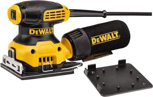 DeWALT - 14,000 OPM, Electric Orbital Sander - Square, Oscillating Sander, 2.3 Amps - Industrial Tool & Supply